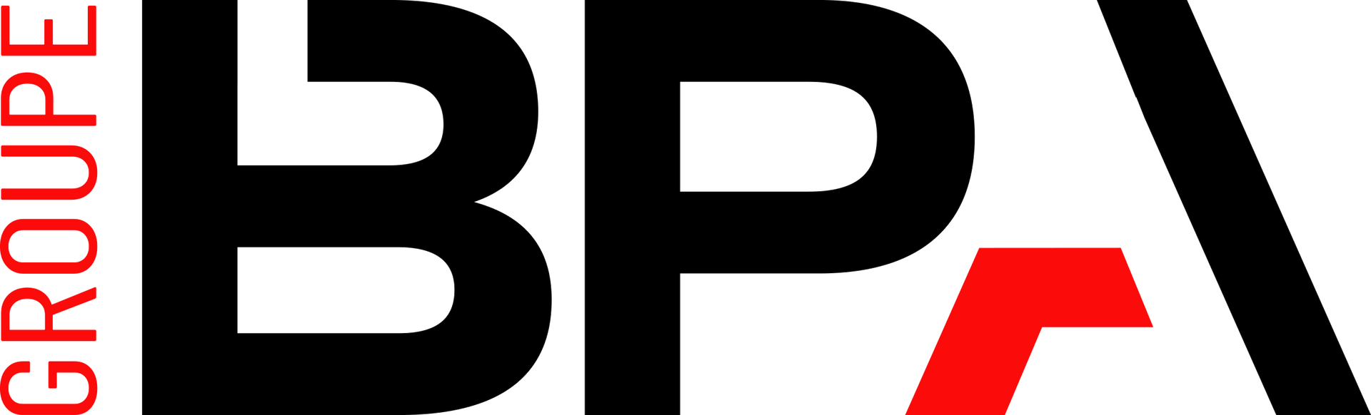 Un logo noir et rouge pour le groupe bpa