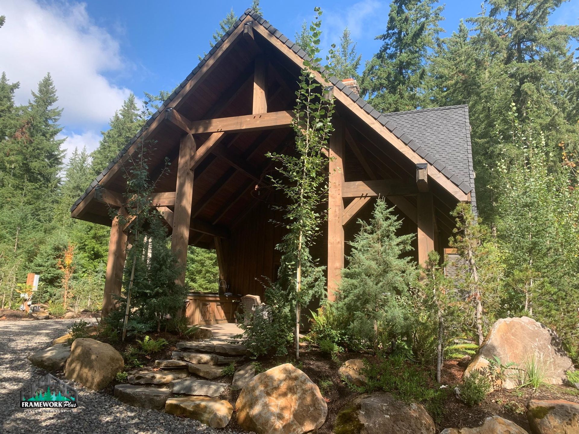 A close up of a wooden structure with a heater in the background.