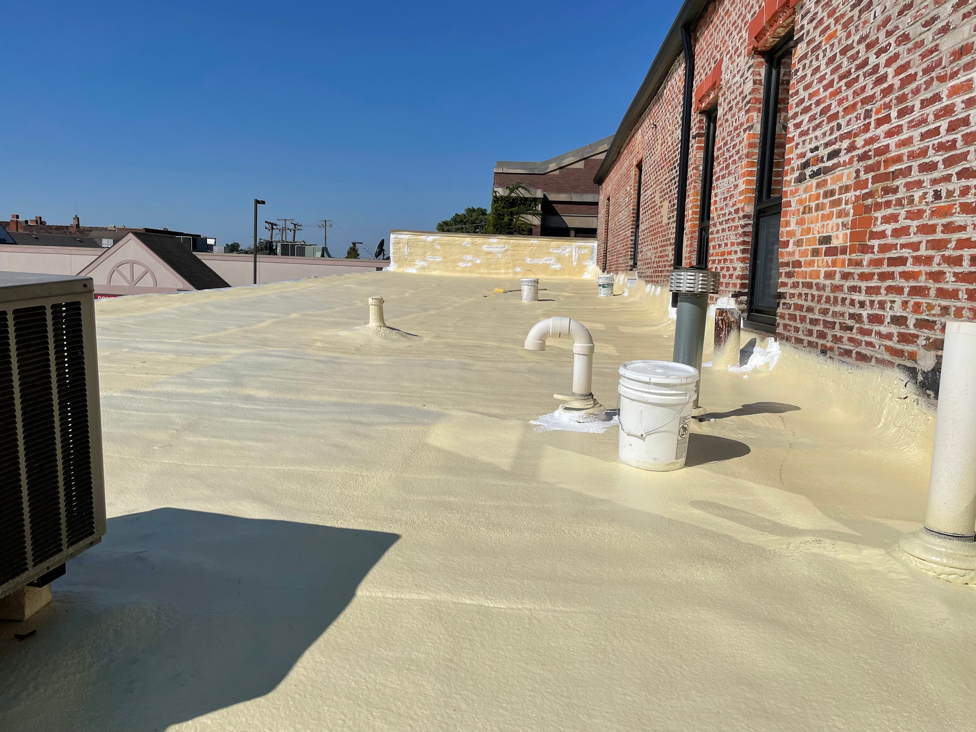 Roof Under Construction — Coal City, IL — Plattville Coatings