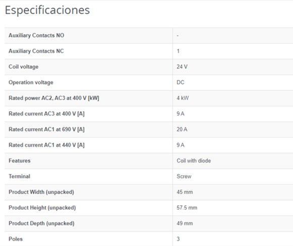 CONTACTOR TRIFÁSICO MARCA OMRON MODELO J7KNA-09-01-24VS