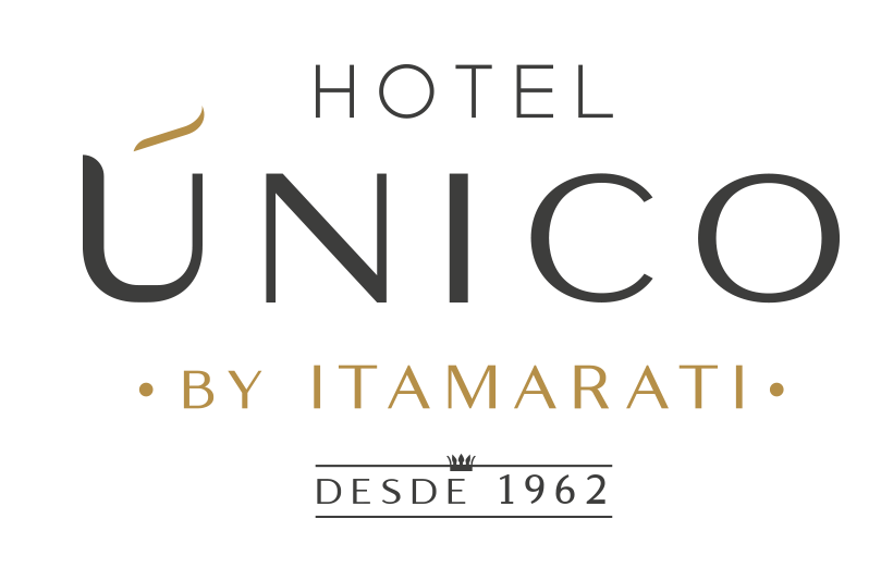 A logo for a hotel called hotel unico by itamarati.