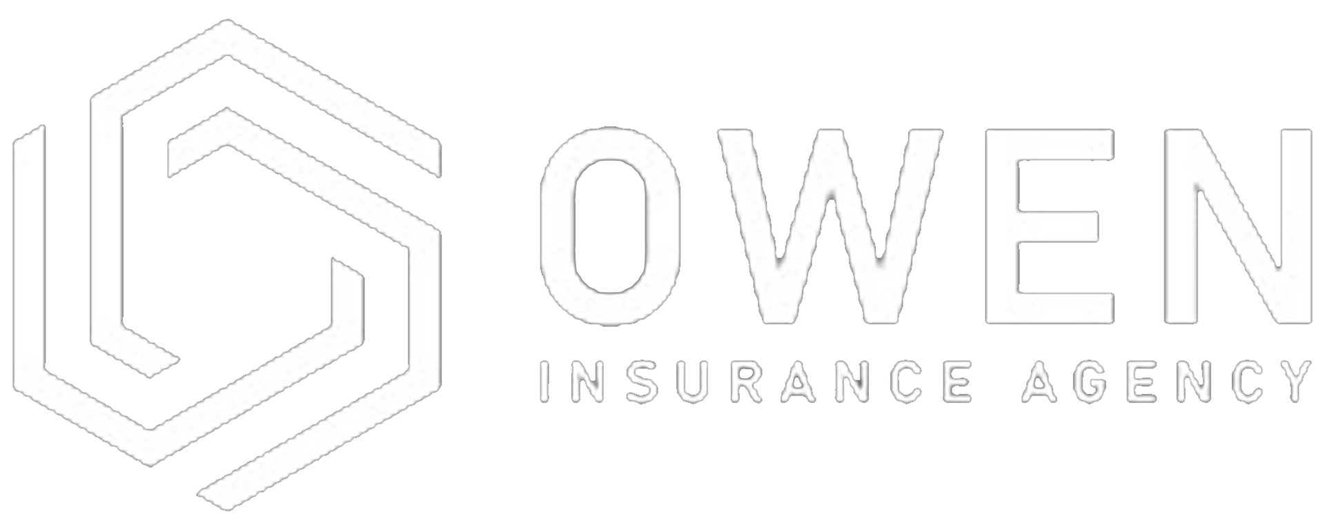 White logo of 