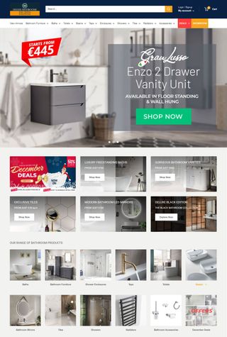 Homepage Design For Deluxe Bathrooms