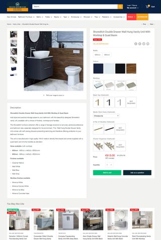 Single Product Page Design For Deluxe Bathrooms