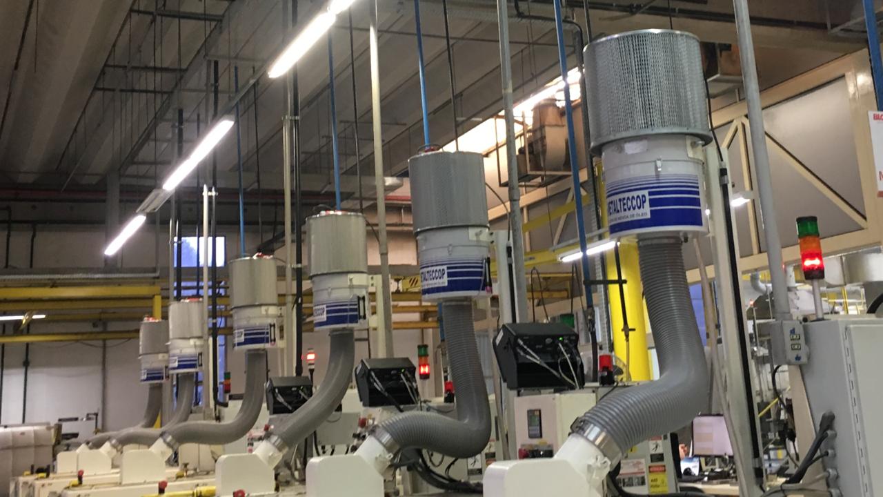 Exaustor e Filtro Eliminador de Névoa com Pós Filtro e para Fumaça Seca