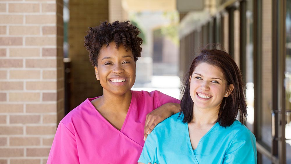 Two Nurses Smiling — Billings, MT — TJ Staffing Inc.
