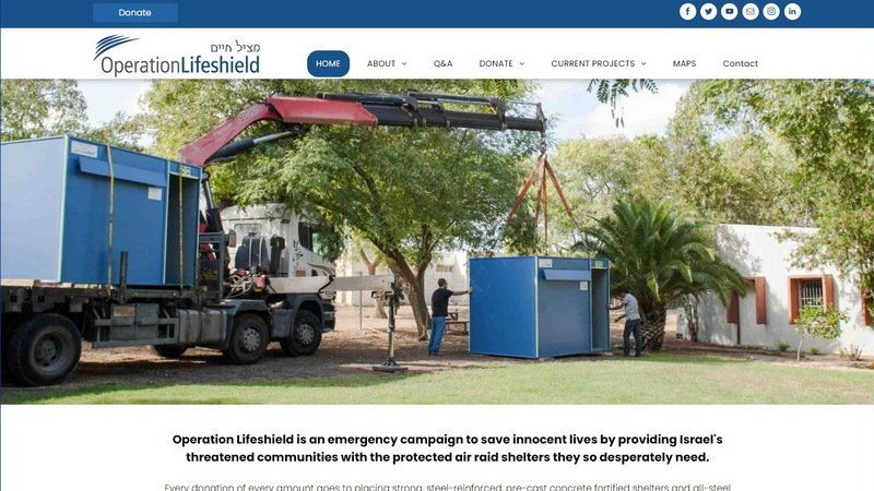 מיגוניות המותקנות בישובי עוטף עזה - באמצעות עמותת Operation Lifeshield