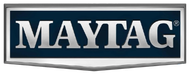 Maytag logo in white text on a blue rectangular background