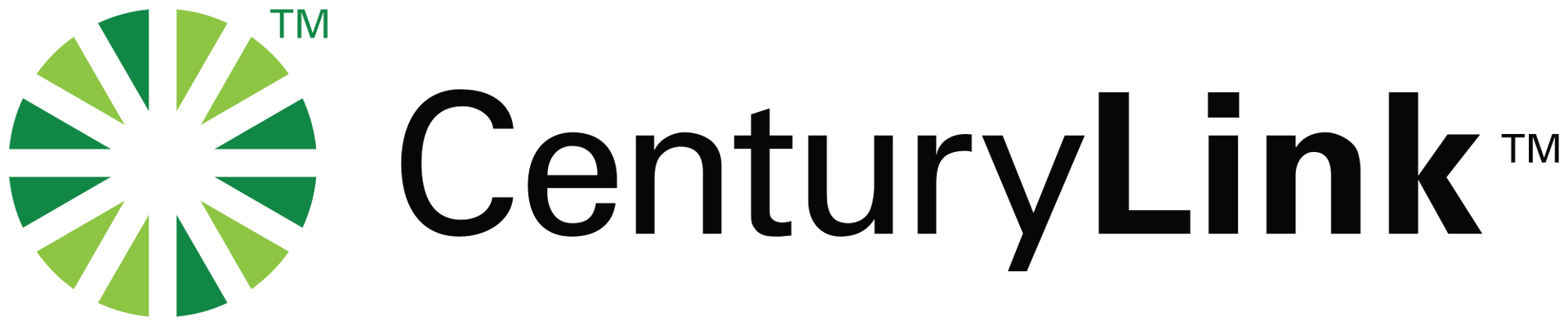 CenturyLink logo: A green and white radial design next to the company name in black.