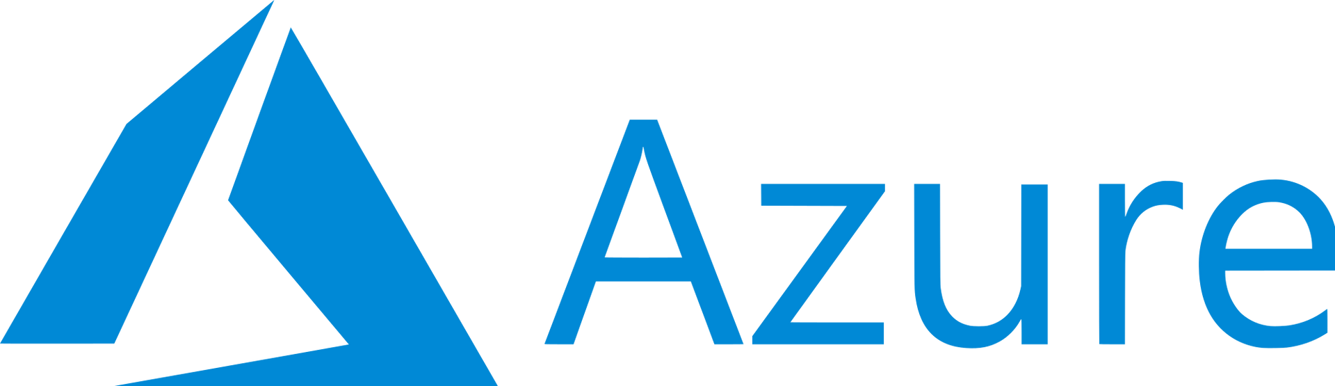 Azure logo: Blue abstract triangle symbol next to the word