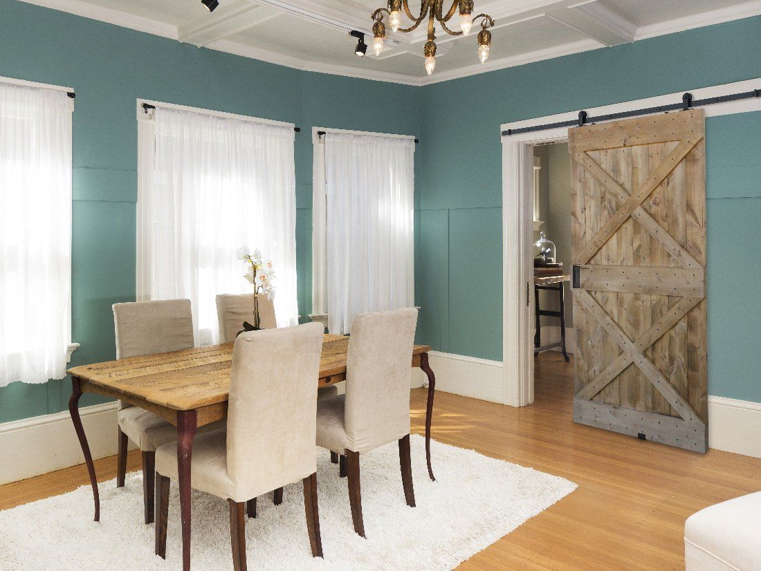 Barn Door in Dining Room