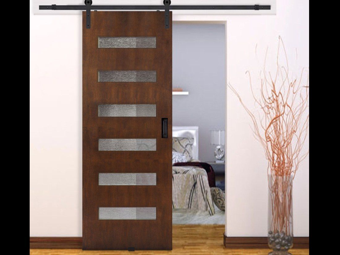 Wood Interior Barn Door in Home