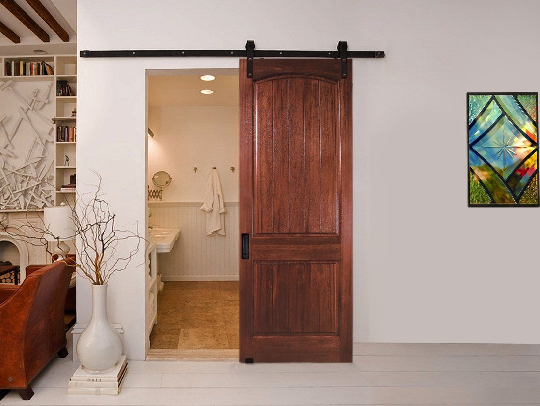 Wood Interior Barn Door in Home