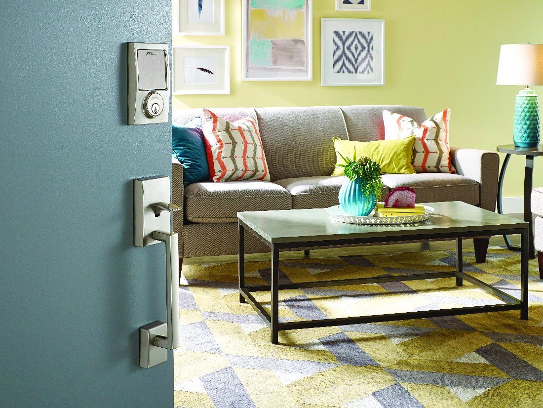 Living Room Front Door with Handle and Lock