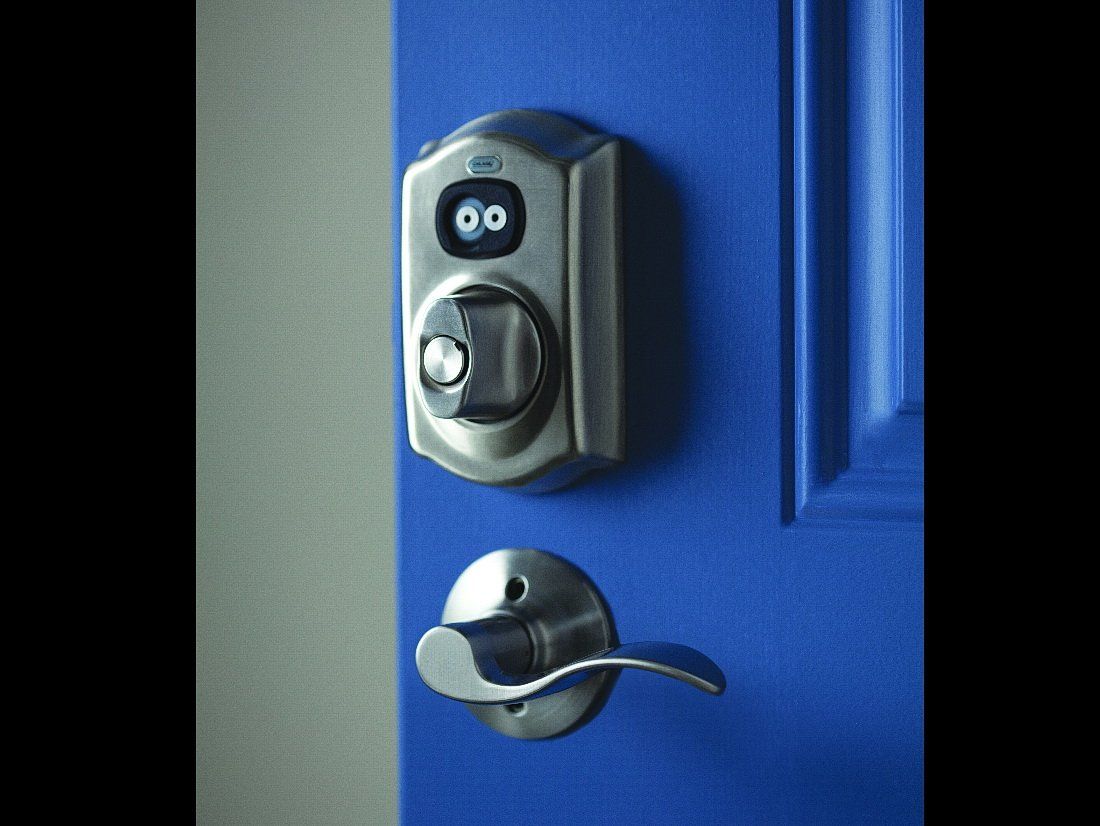 Door with Handle and Lock