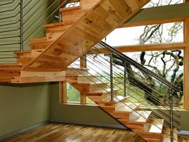 wooden stairs in a home