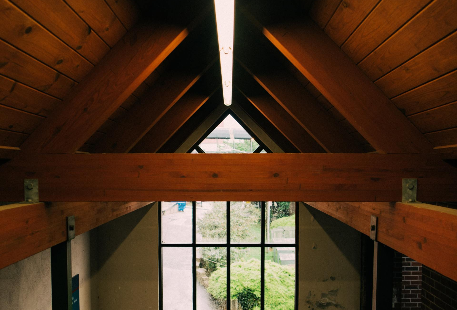 A-Frame with Hardwood Beams
