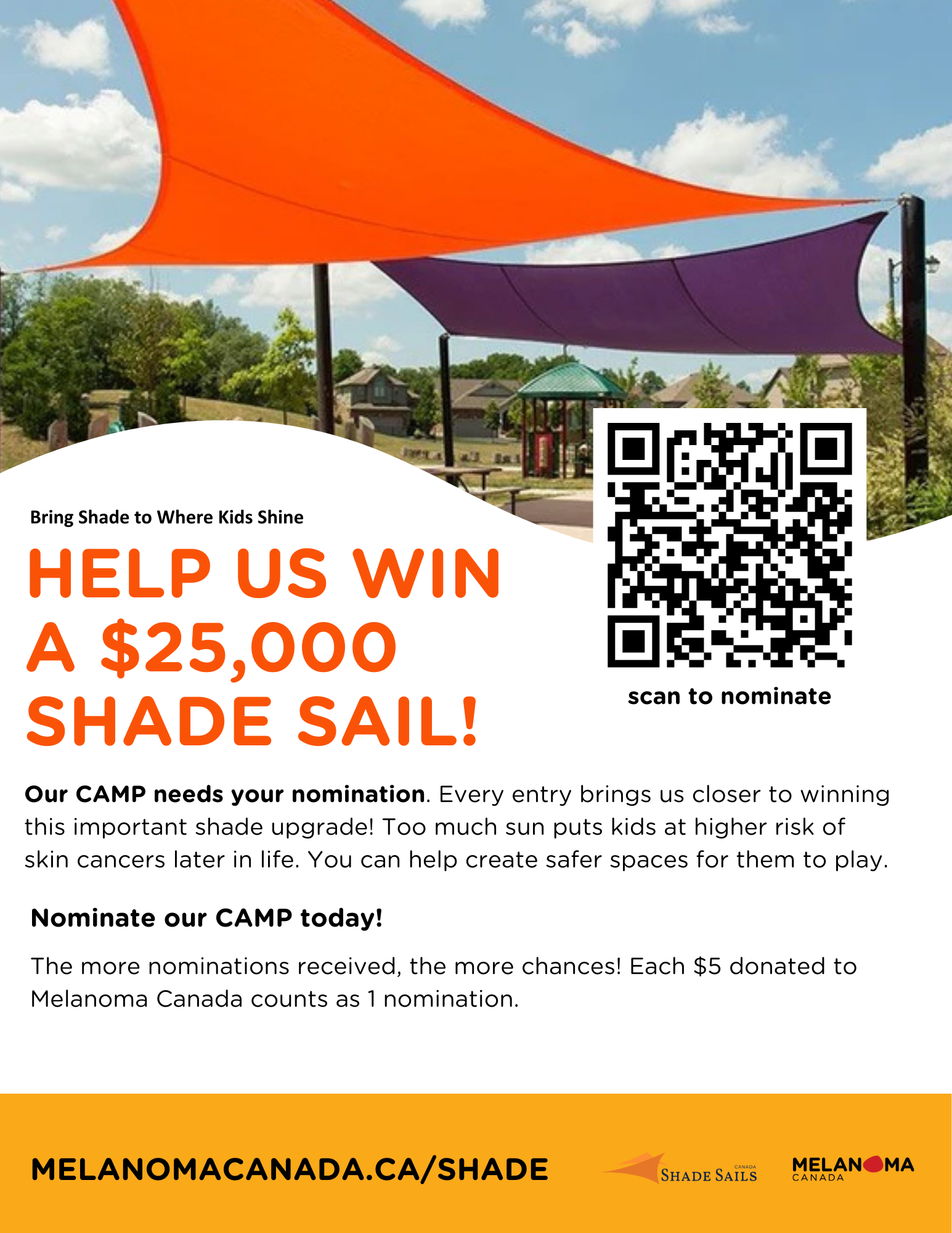 mage of poster to downlaod. Image of shade sail covering a playground.