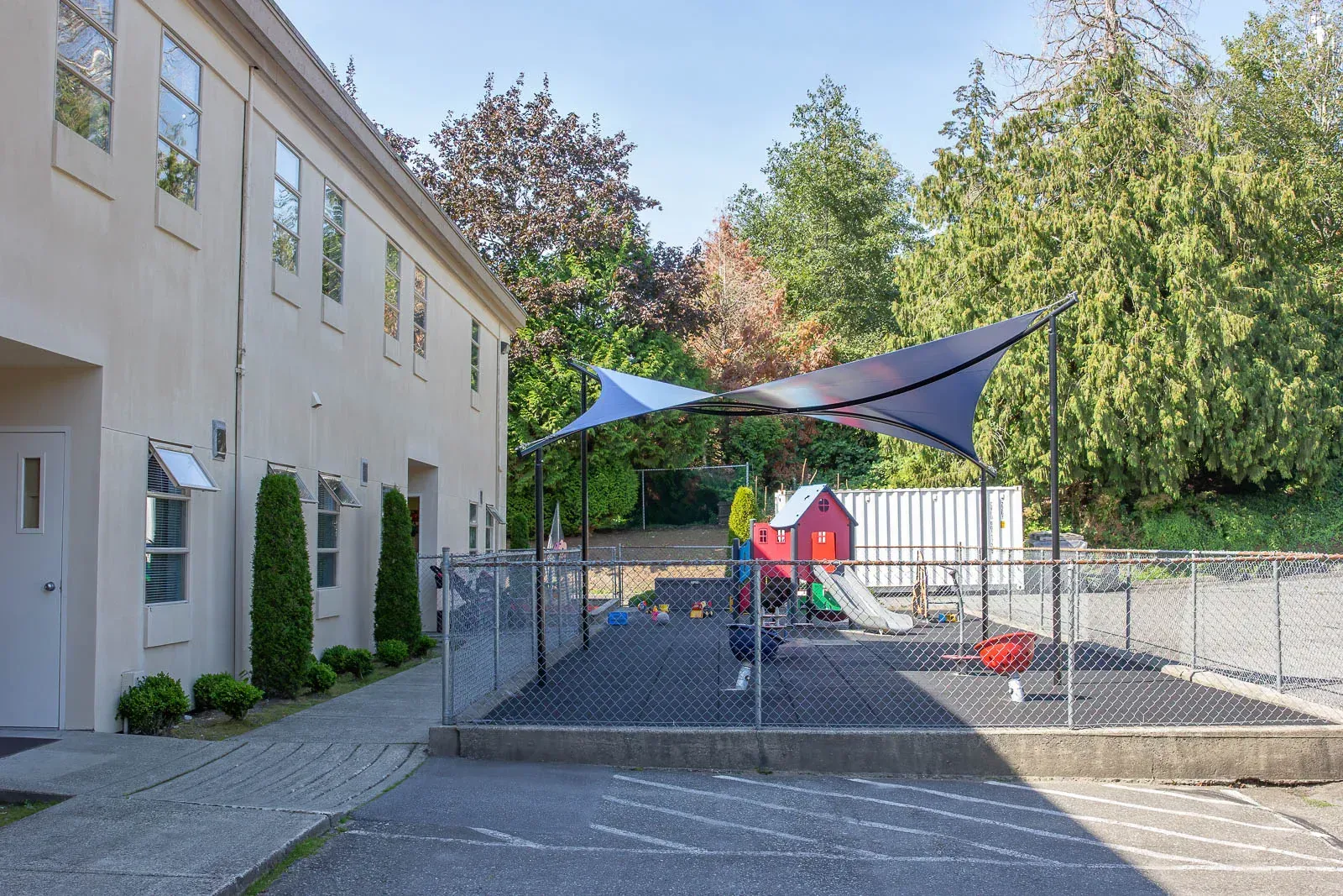 Shade Sail covering a daycare