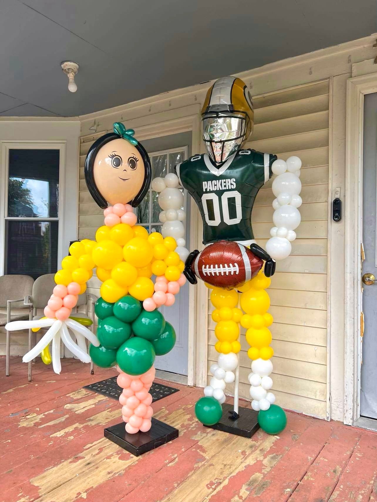 sports balloons packers cheerleader