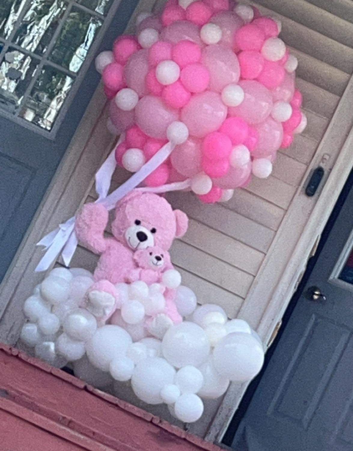 baby shower bear and hot air balloon