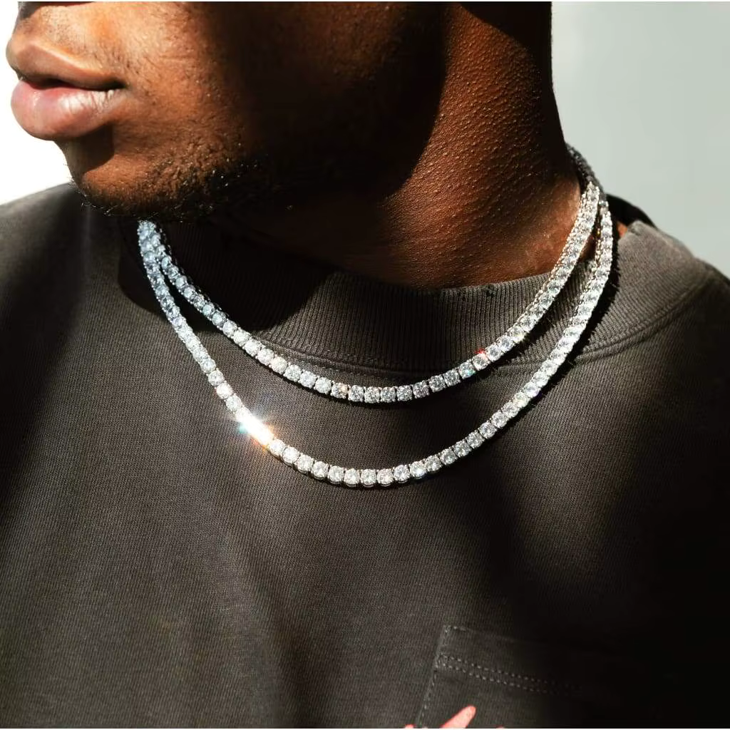 Unisex 4MM Iced Out Tennis Chain