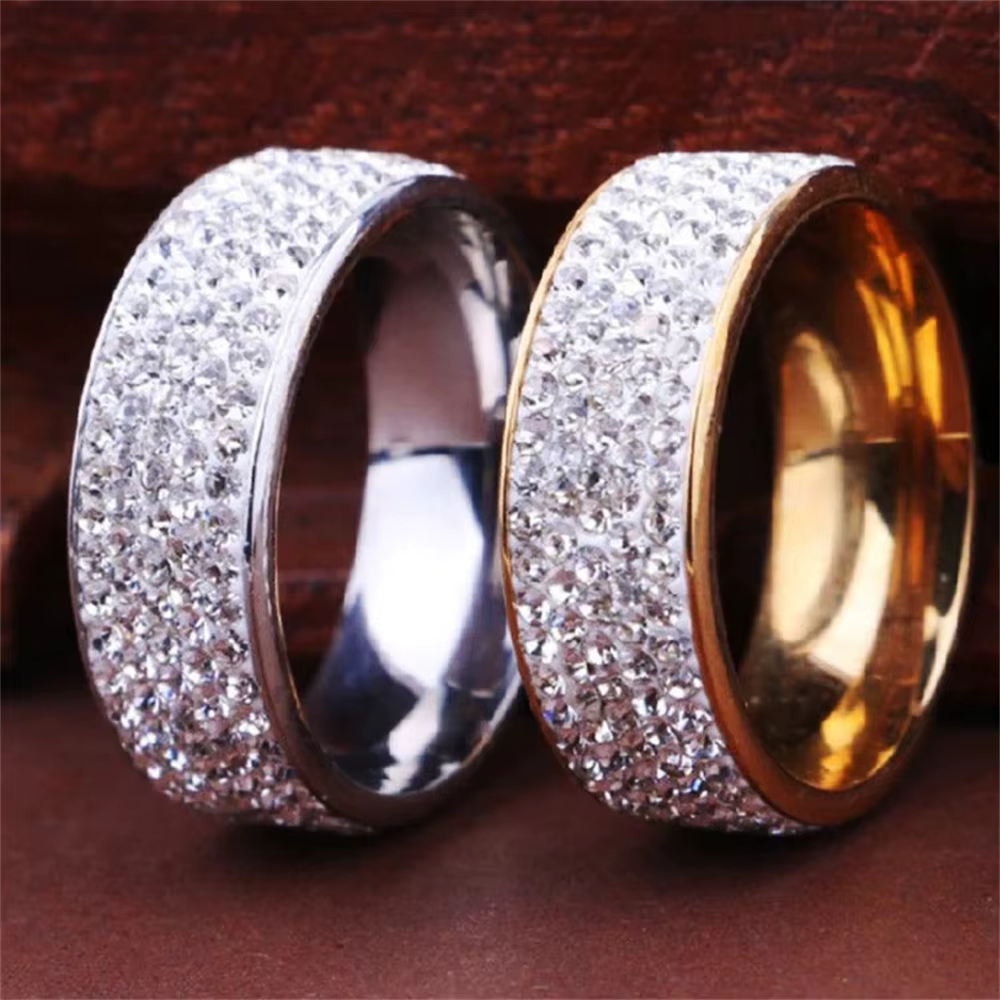 Unisex 8mm Wide Cubic Zirconia Ring