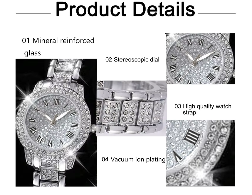 6-piece women’s luxury jewelry and watch set.