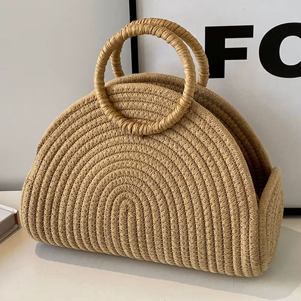 Handwoven Top Handle Bag