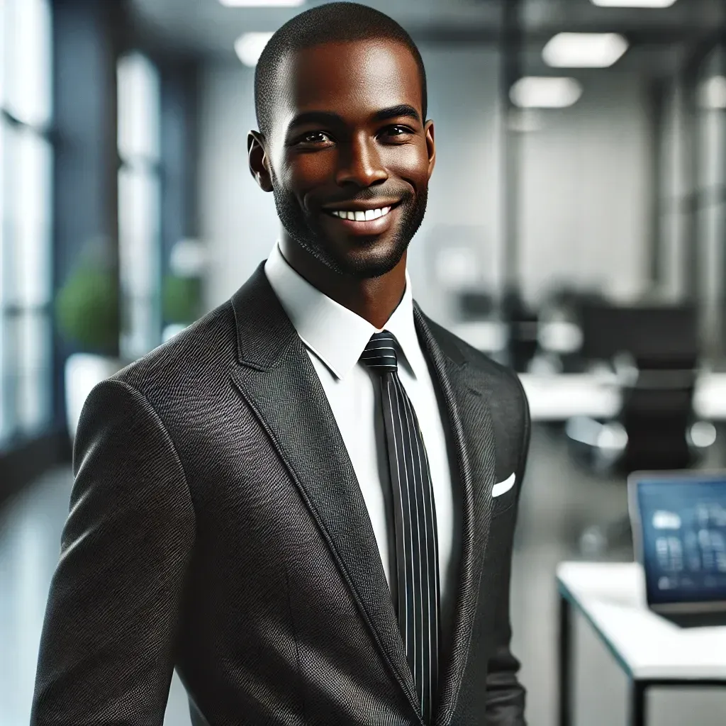 A man in a suit and tie is smiling for the camera