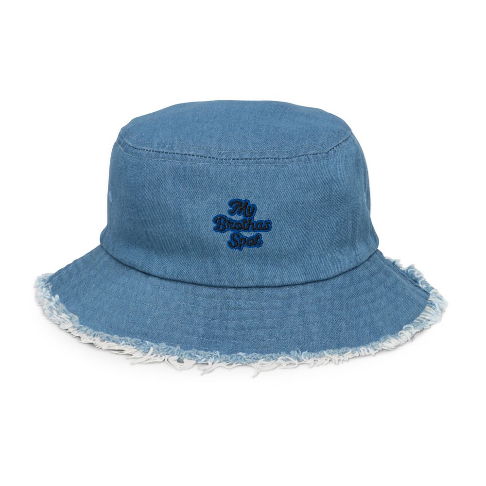 Mbs Distressed Denim Bucket Hat