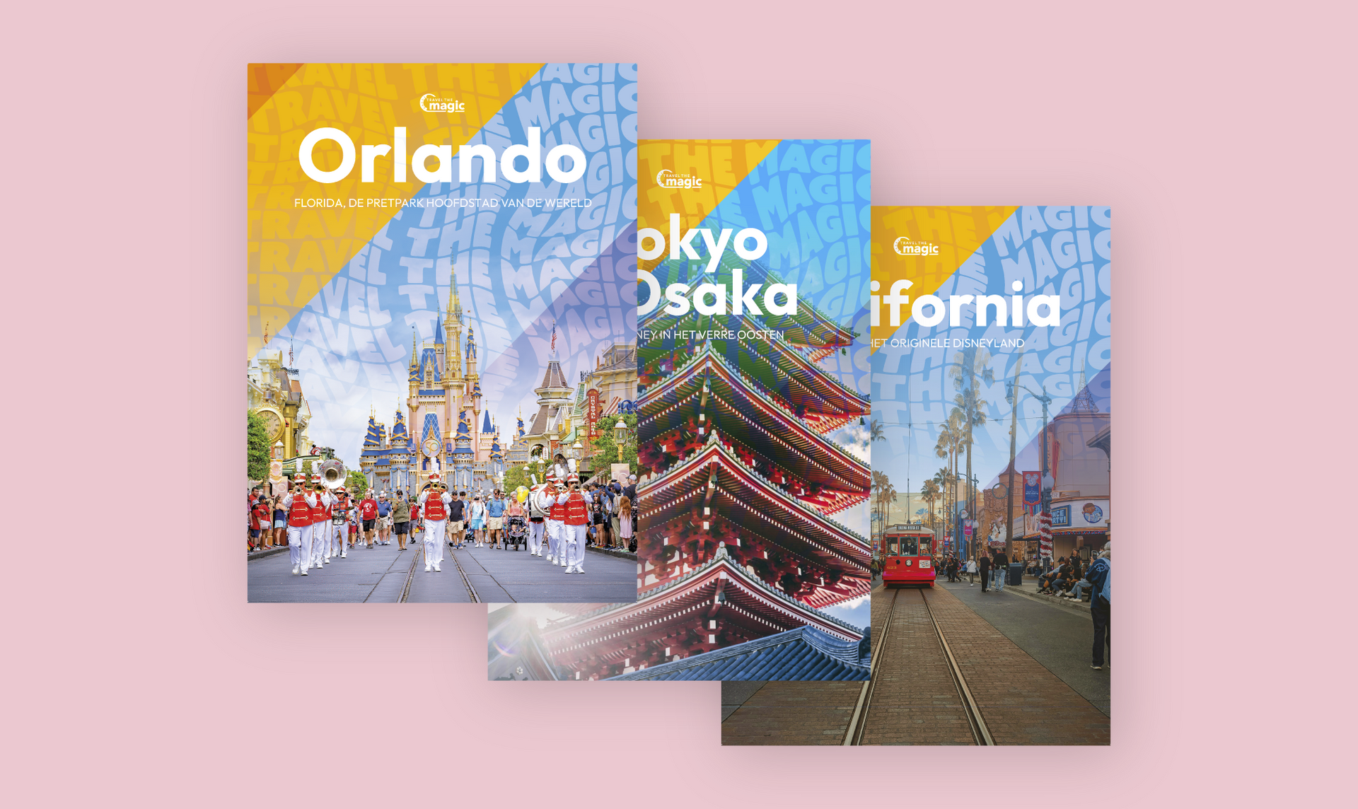 3 brochures voor Travel the Magic