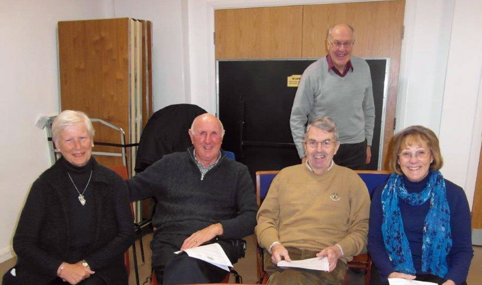 Sandra & Angus Mackinnon, Bill & Moira Hewitt, George Gillespie at the AGM, Netherlee