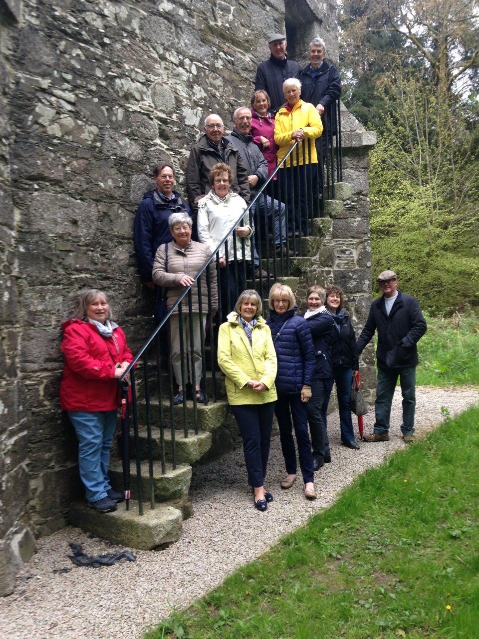 Association Members on a guided tour by David Steel of the Temple, recipient of funding from the Association