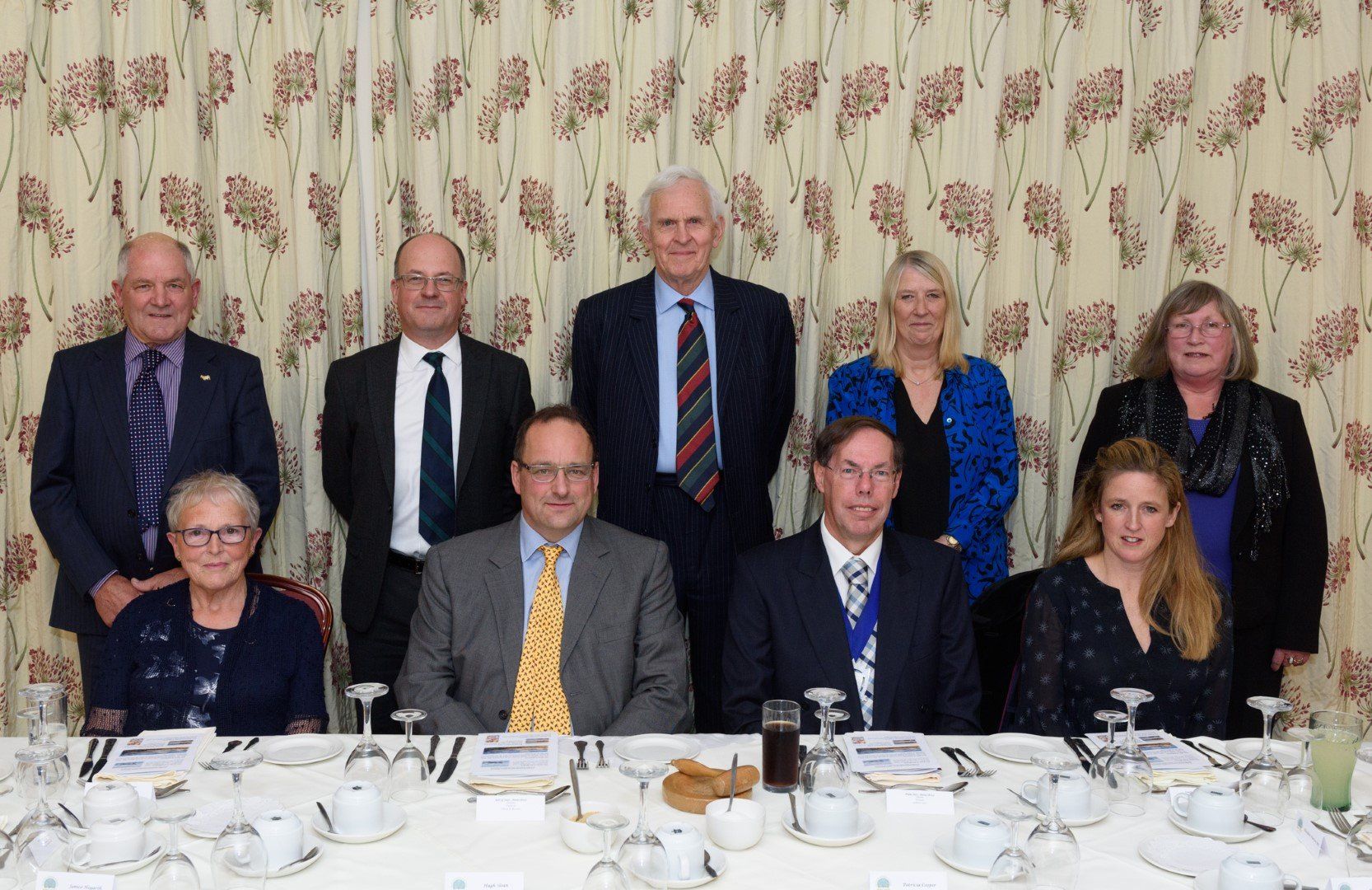 Jane Sloan, Lord Stair, Angus Rex, Lady Stair, Hugh Sloan, John Cooper, Alasdair Hutton, Janice Hogarth, Mary Rex - Murray Arms, Gatehouse of Fleet