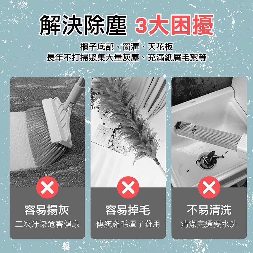 【預購】 替換式【靜電吸塵撢】 無紡布除塵撣 雞毛撢子 除塵撢子 雞毛毯 打掃撢 靜電除塵 吸塵撢【DO396】