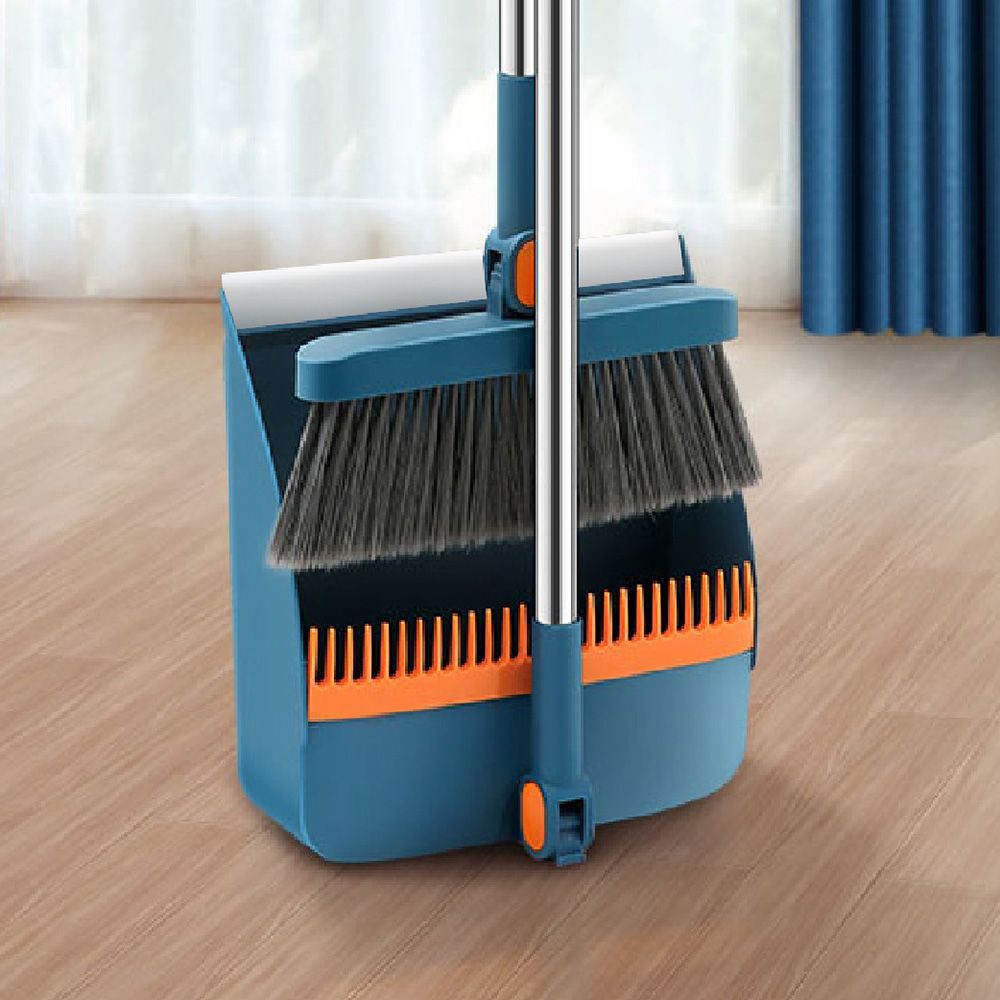 【 預購 】【站立式掃把組】掃把 掃具 畚箕 折疊掃把 摺疊收納 刮毛畚箕 畚斗組 掃除用具 家用掃把 居家清潔 大掃除 清潔用具【DO269】