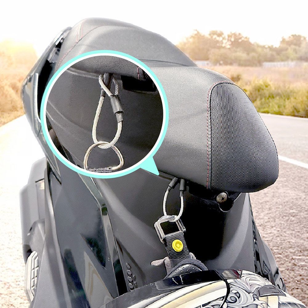 【安全帽掛繩 】安全帽防盜掛繩 不鏽鋼 安全帽防盜繩 防盜掛繩 防盜繩 掛鉤 矽膠套 機車 安全帽掛繩 安全帽 摩托車 機車防盜掛繩【DO347】