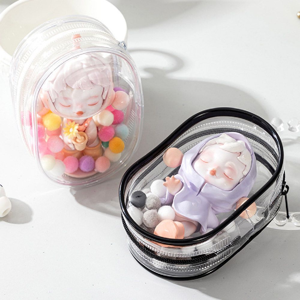 (【特大款透白】可放拉佈佈、大型搪膠娃娃等)加厚圓環不掉落！【透明遛娃包】外出娃包 遛娃包 曬娃包 娃娃包 公仔收納包 娃娃收納包 娃娃外出包 背包吊飾包 泡泡瑪特【DO545】