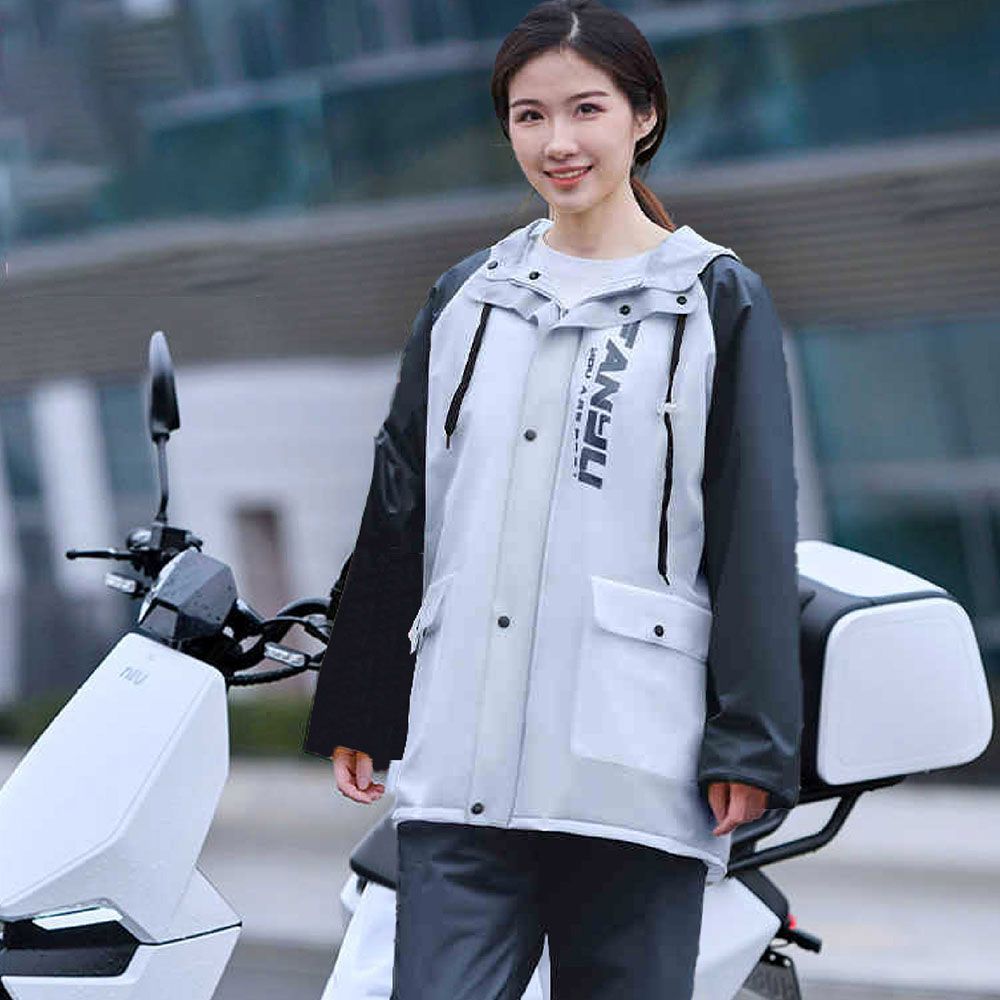 (2XL (贈眼鏡除霧濕巾x6))雙重防護無懼滲水【兩件式加厚PVC雨衣】兩件式雨衣 機車雨衣 戶外雨衣 分體式雨衣 兩截式雨衣 反光雨衣 雨衣 加厚雨衣【DO582】