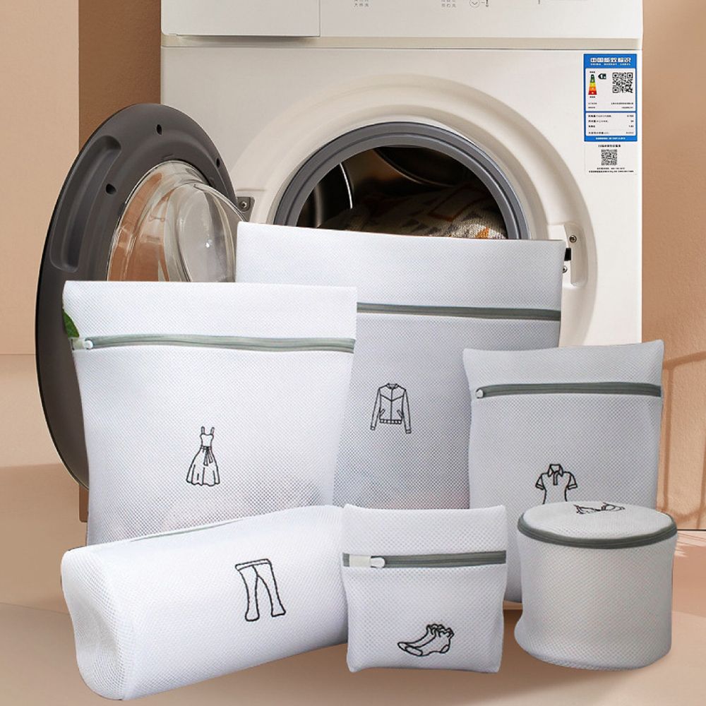 12件組合 【內衣*2+外套*2+衣服*2+裙子*2+褲子*2+襪子*2】刺繡加厚洗衣袋 12件組 洗衣袋 洗衣網 內衣洗衣袋 衣物袋 衣物洗衣袋 旅行收納袋 細網加厚洗衣袋 加厚洗衣袋 洗衣精 網袋【DO513】