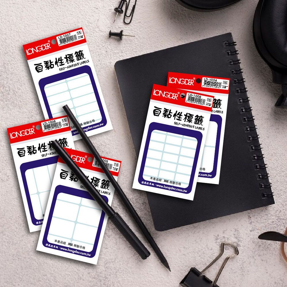 (LD1002【34x73mm】45張)【LONGDER 龍德】自黏性標籤 空白標籤貼紙 標籤貼紙 手寫標籤貼紙 空白貼紙 LD1001-1008【DR260】