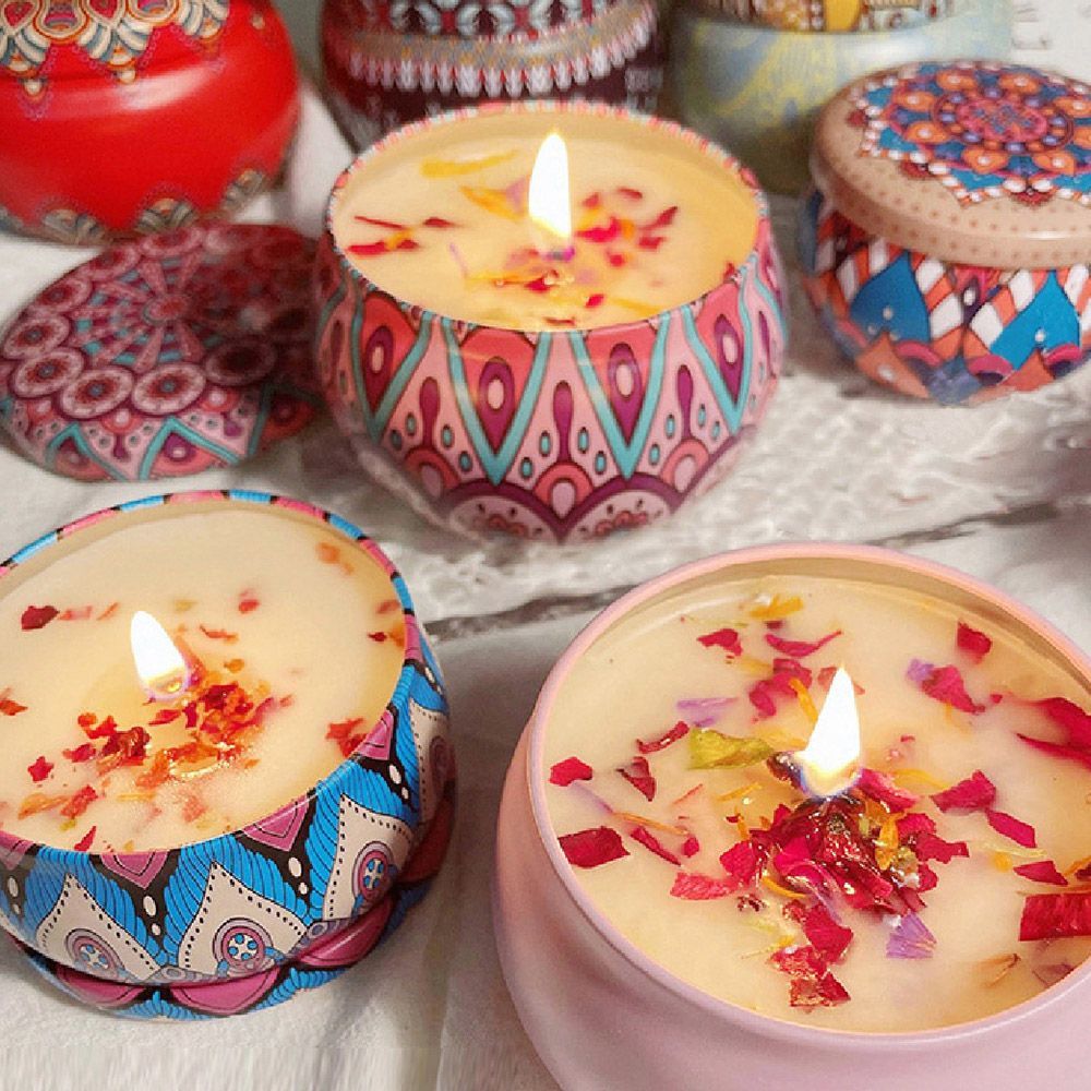 (茉莉- Jasmin)Freesi【鐵盒香氛蠟燭】香氛蠟燭 鐵盒蠟燭 乾燥花蠟燭  香薰蠟燭 香氛 大豆蠟蠟燭 小蠟燭 薰香 精油 鐵罐香氛【DO429】