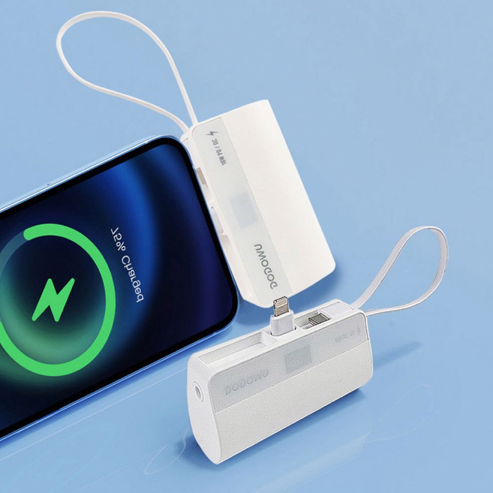 (下單備註顏色) 【單入】【旅行必備！顏控膠囊快充_支援i15/16/蘋果/安卓各機型】數位顯示 口袋電源 行充 行動電源 充電寶 移動電源 雙向快充 隨充 快充 PD快充【DR192】