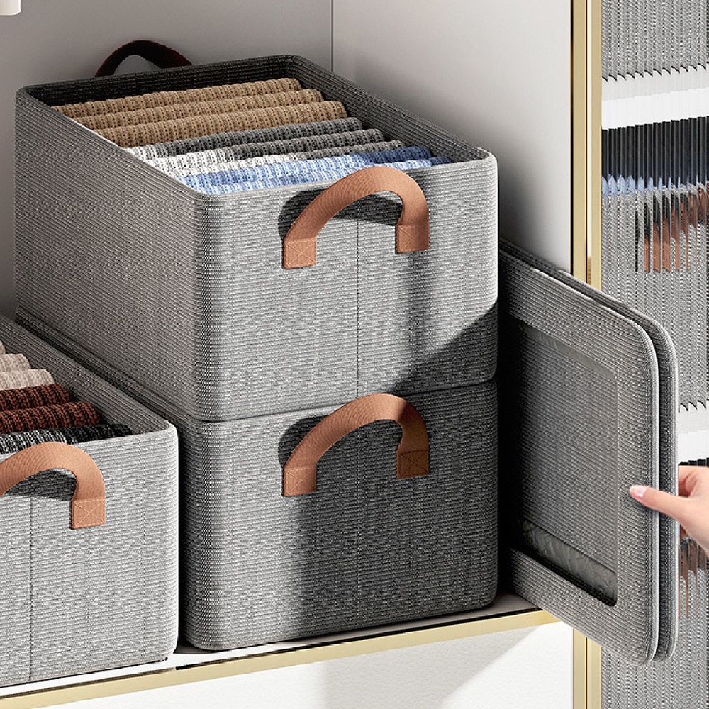 【PP隔板款 】第2件免運【陽離子收納箱】衣物收納盒 衣櫃收納 帶鋼架 衣服收納盒 衣物收納箱 衣櫃收納 衣服收納 內衣收納【DO427】