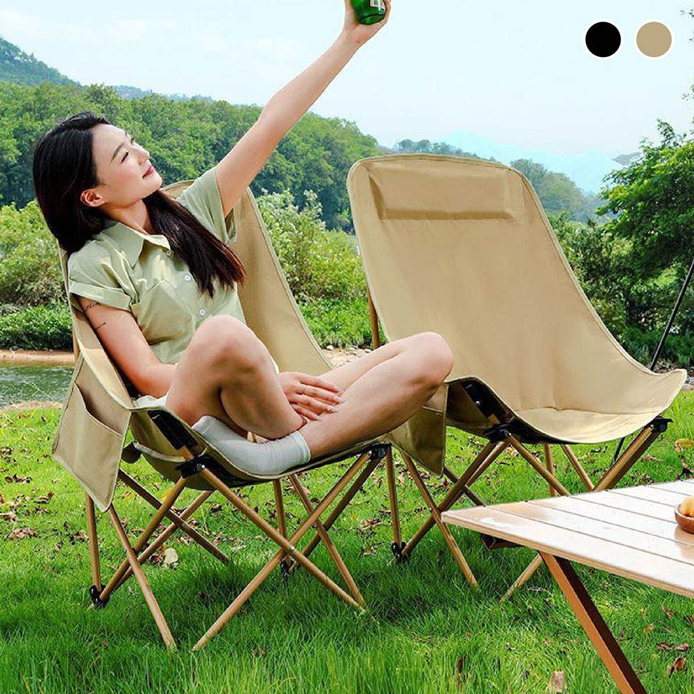 【 預購  】可調節式 三檔調節月亮椅 月亮椅 含收納包 摺疊椅 露營椅 釣魚椅 折疊椅 月亮椅 兩用椅 露營 戶外椅 懶人椅 野營椅 躺椅 搖椅【DO555】