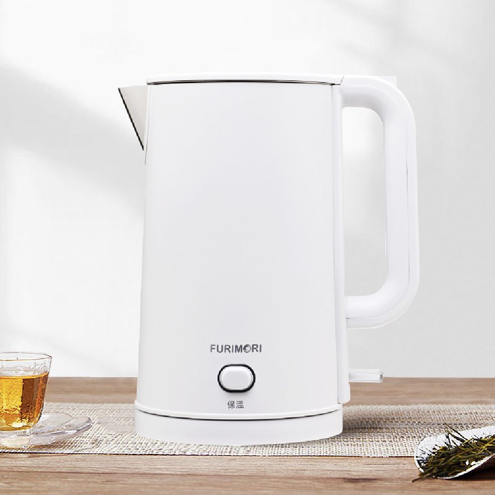 【富力森FURIMORI 不鏽鋼快煮壺1.8L】電熱水壺 熱水壺 不鏽鋼 自動斷電 燒水壺 電茶壺 分離式快煮壺【DR066】