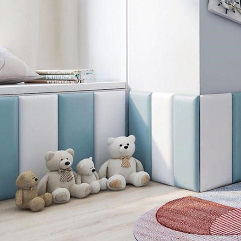 (下單請備註顏色及樣式 )【怎麼撞都不痛！安全加厚 防撞軟包】床圍 防撞壁貼 防撞軟包 兒童防撞壁貼 寶寶防撞壁貼 壁貼 防撞墊 泡棉壁貼 軟包【DE924】