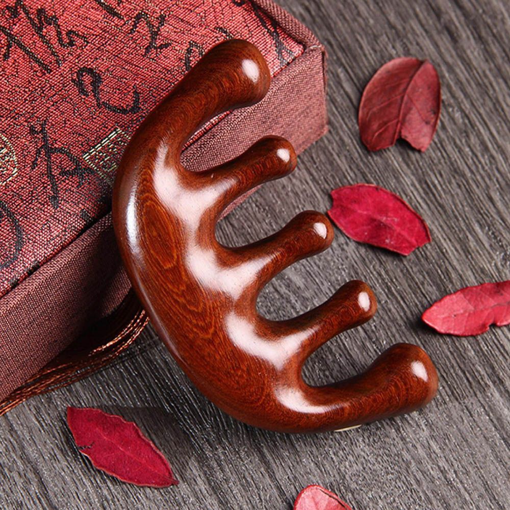 更多檢視  【紅檀木按摩梳系列】頭皮按摩 綠檀梳子 原木梳 頭療梳子 頭髮梳 實木梳子 頭皮原木梳 寬齒檀香木梳 梳子【DO340】