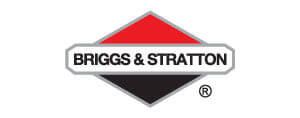 Briggs & Stratton logo: Red and black diamond with text in a white box.